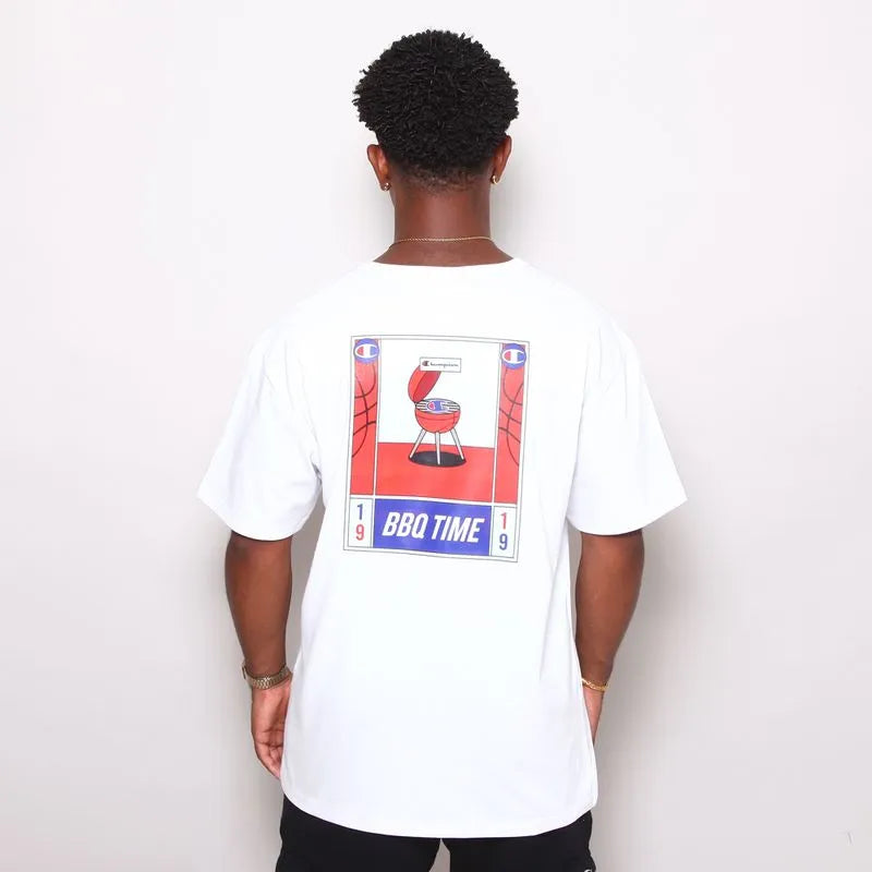 Camiseta Champion Pes Mc Bbq Time Off White