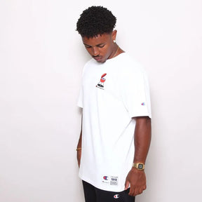 Camiseta Champion Pes Mc Bbq Time Off White