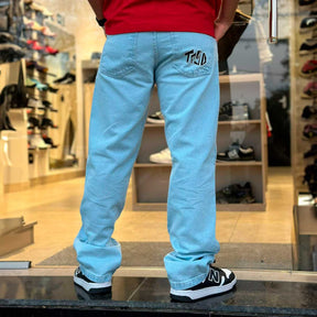 CALÇA JEANS RETA TRIP SIDE